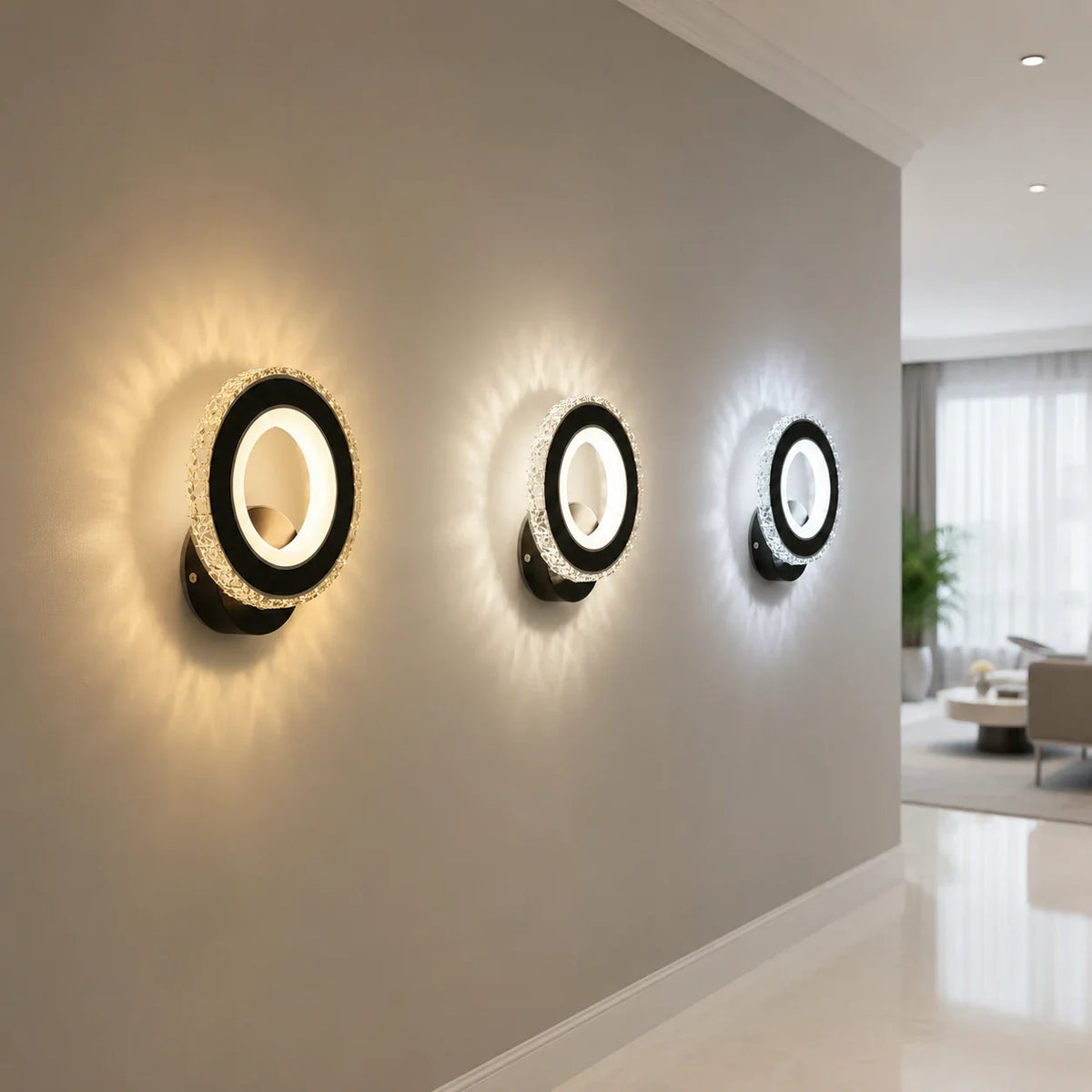 Lustra LED NOVA Rotonda, 16W, Negru & Inox, lumina Calda/Rece/Neutra, imaginea 4