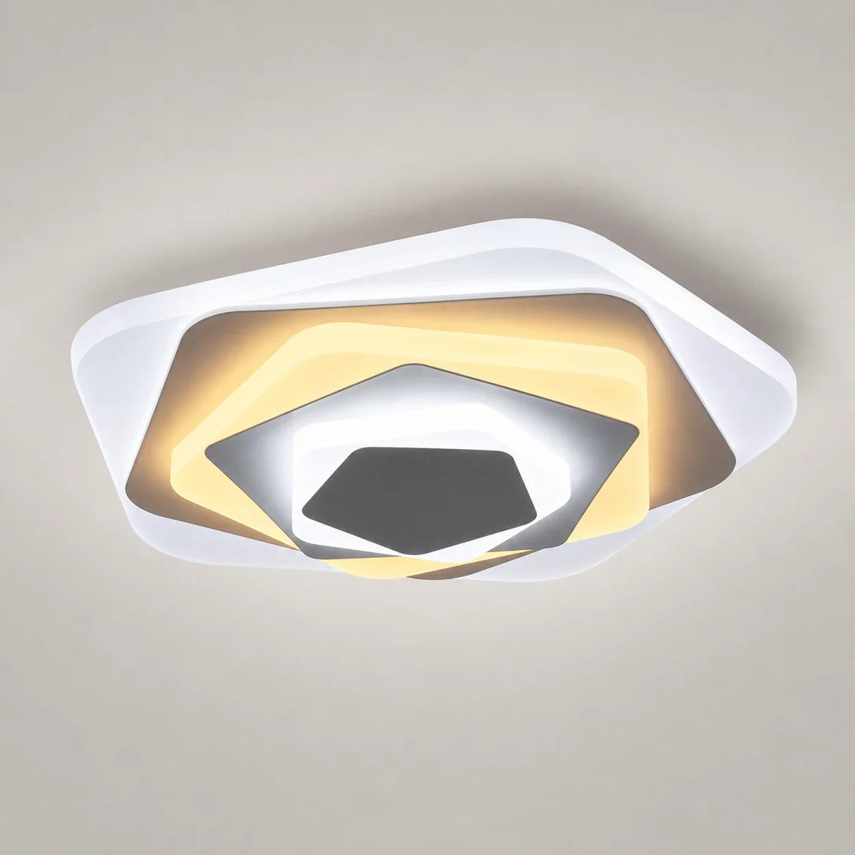 LED Chandelier SIENA 40W, Diameter 23cm, Cool/Warm/Neutral light, White, imaginea 1