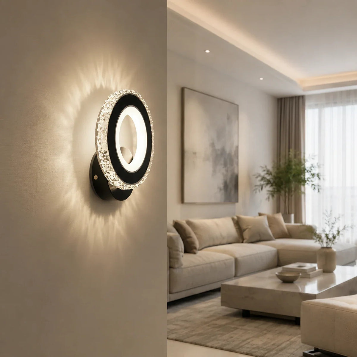 Lustra LED NOVA Rotonda, 16W, Negru & Inox, lumina Calda/Rece/Neutra, imaginea 5