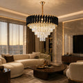 Candelabru Cristal VERSAILLES Eleganza 8x E14, Diametru 50cm, Auriu, Inaltime Reglabila