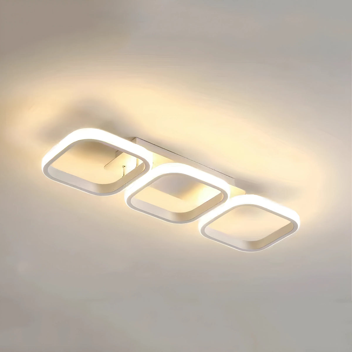 LED luster VERTEX 34 W, 3 štvorce, lineárny, studené/teplé/neuterálne svetlo, biela, imaginea 11