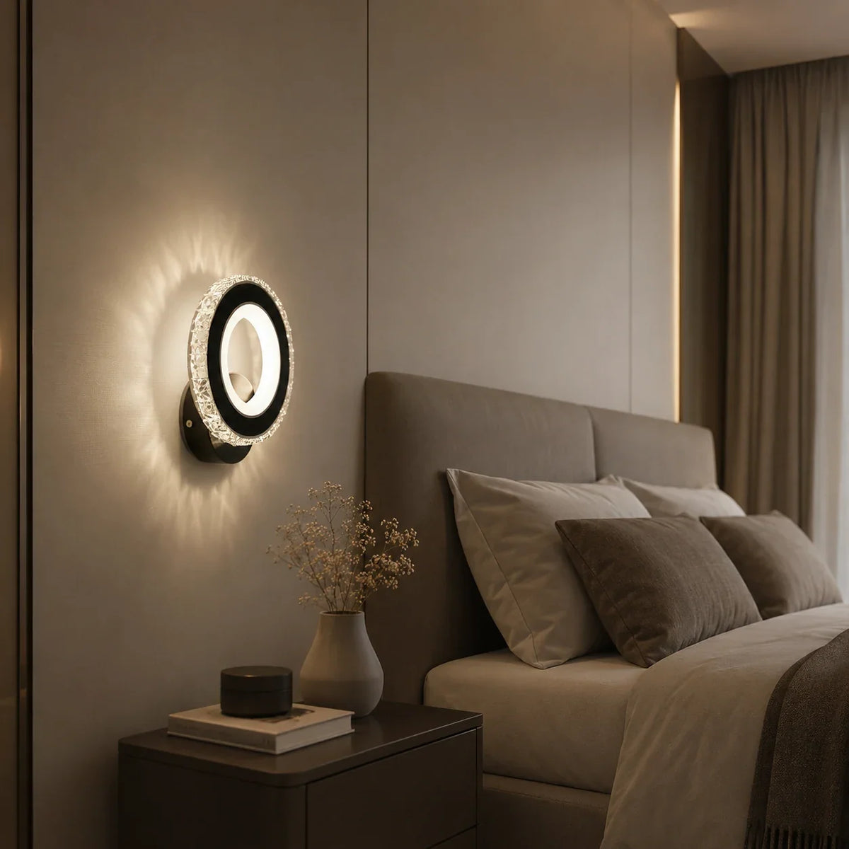 Lustra LED NOVA Rotonda, 16W, Negru & Inox, lumina Calda/Rece/Neutra, imaginea 7