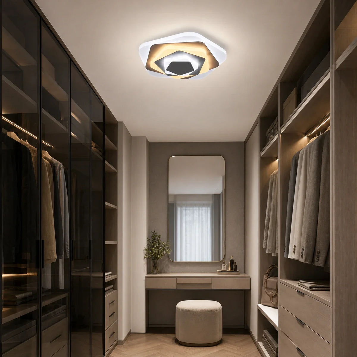 LED Chandelier SIENA 40W, Diameter 23cm, Cool/Warm/Neutral light, White, imaginea 4