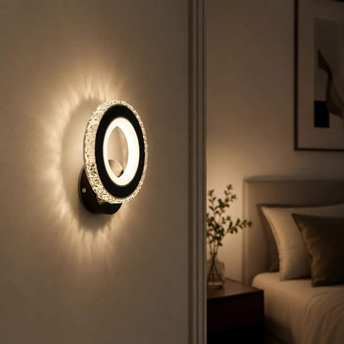 Lustra LED NOVA Rotonda, 16W, Negru & Inox, lumina Calda/Rece/Neutra, imaginea 8