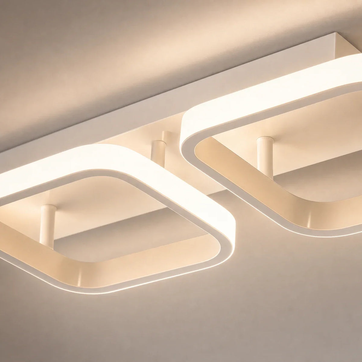 LED luster VERTEX 34 W, 3 štvorce, lineárny, studené/teplé/neuterálne svetlo, biela, imaginea 4