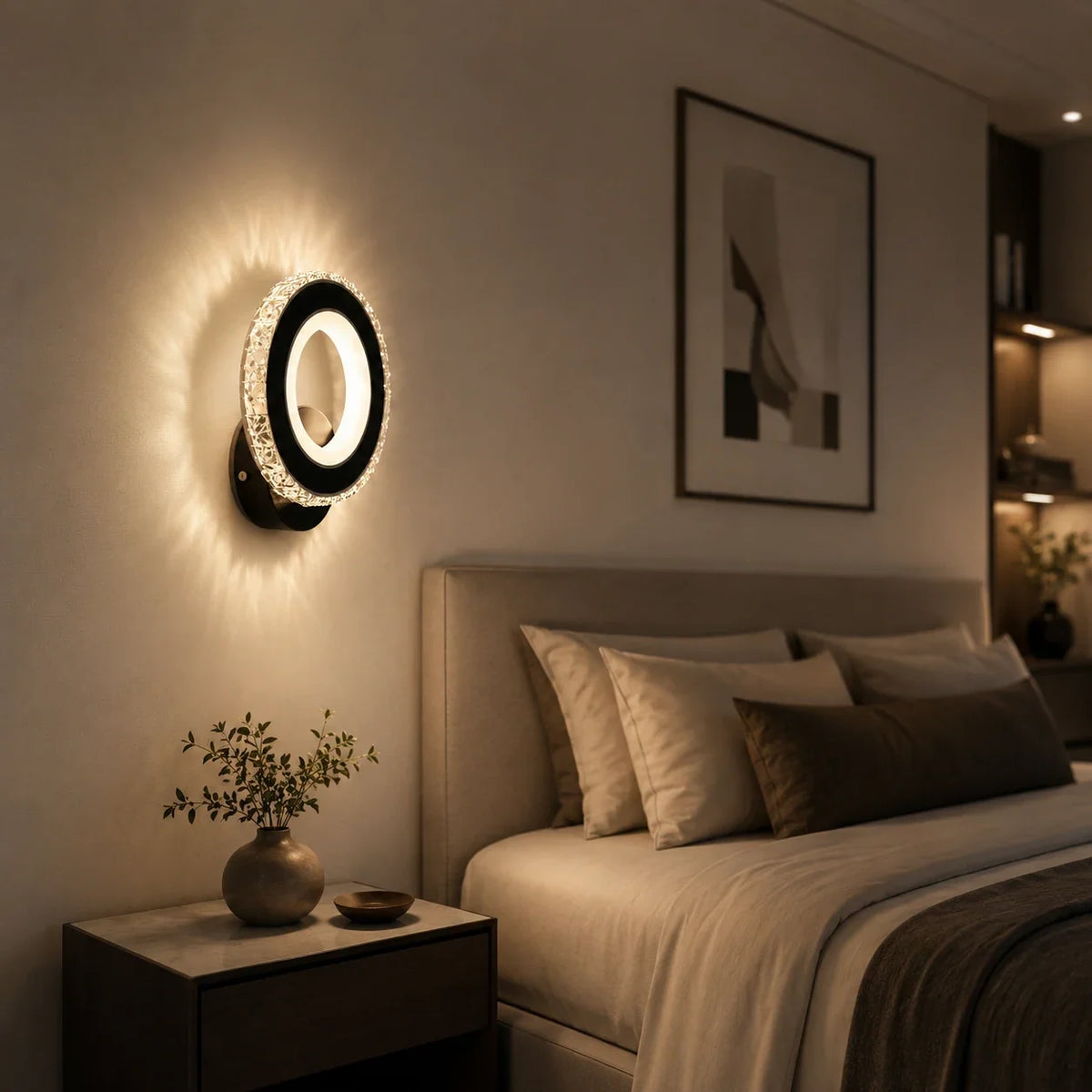 Lustra LED NOVA Rotonda, 16W, Negru & Inox, lumina Calda/Rece/Neutra, imaginea 9