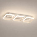 LED luster VERTEX 34 W, 3 štvorce, lineárny, studené/teplé/neuterálne svetlo, biela