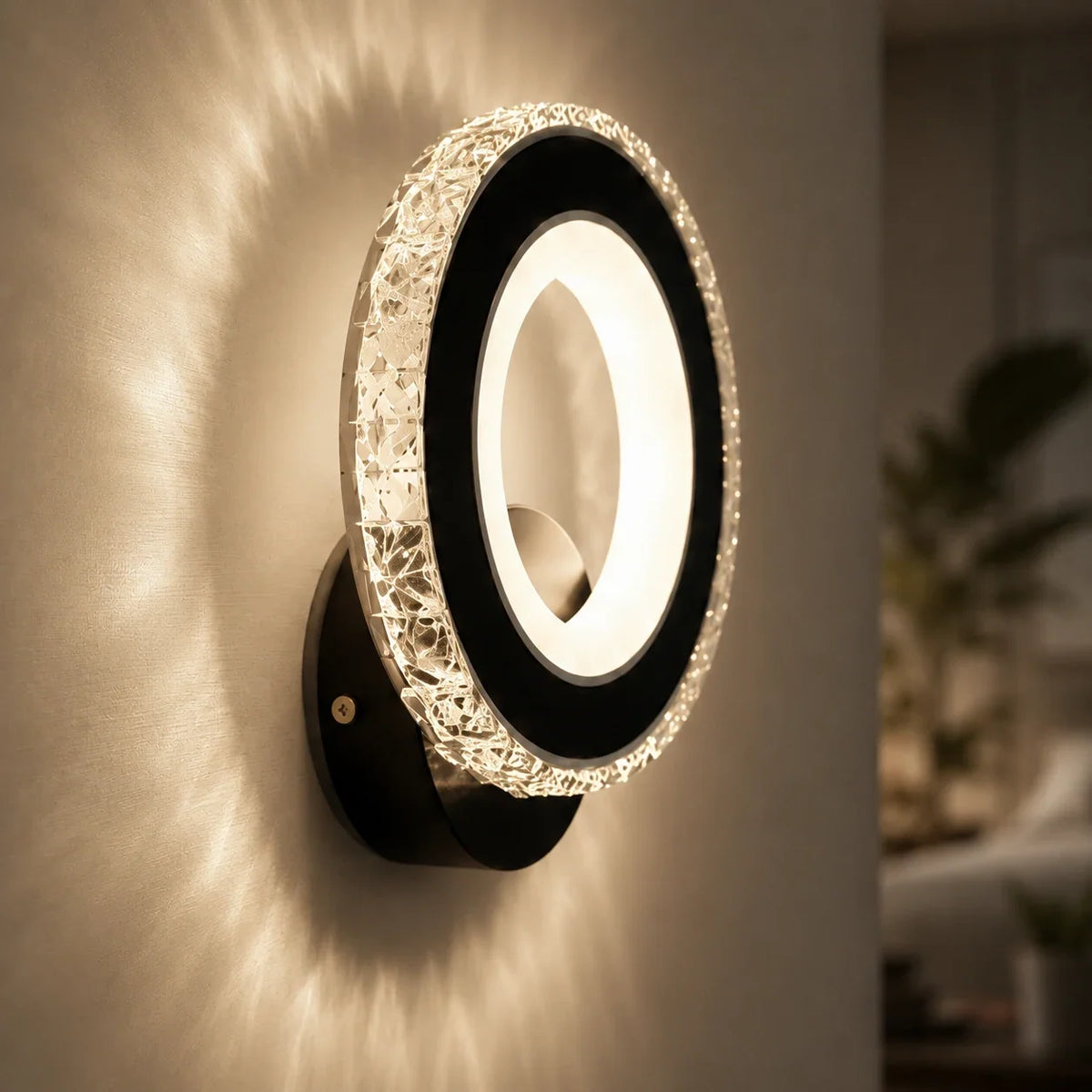 Lustra LED NOVA Rotonda, 16W, Negru & Inox, lumina Calda/Rece/Neutra, imaginea 2
