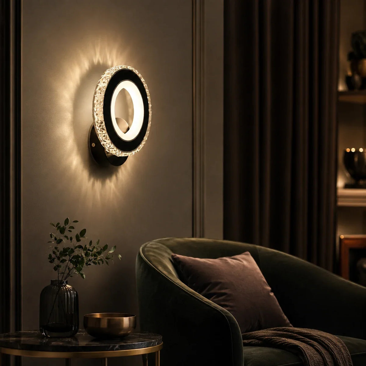 Lustra LED NOVA Rotonda, 16W, Negru & Inox, lumina Calda/Rece/Neutra, imaginea 13