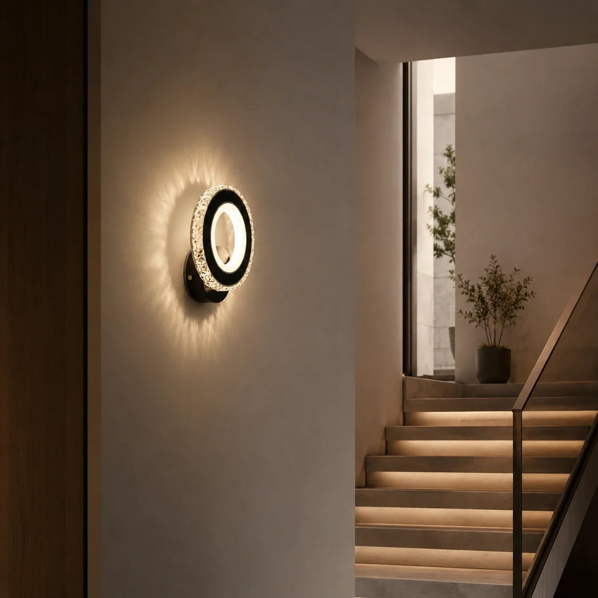 Lustra LED NOVA Rotonda, 16W, Negru & Inox, lumina Calda/Rece/Neutra, imaginea 14
