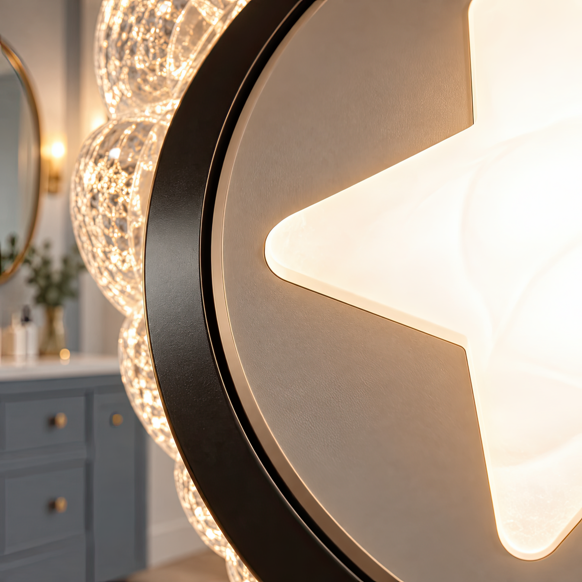 Lustra LED STARR Petito, 21W, Diametru 19cm, Lumina Calda/Neutra/Rece, Alb, Metal si Cristal