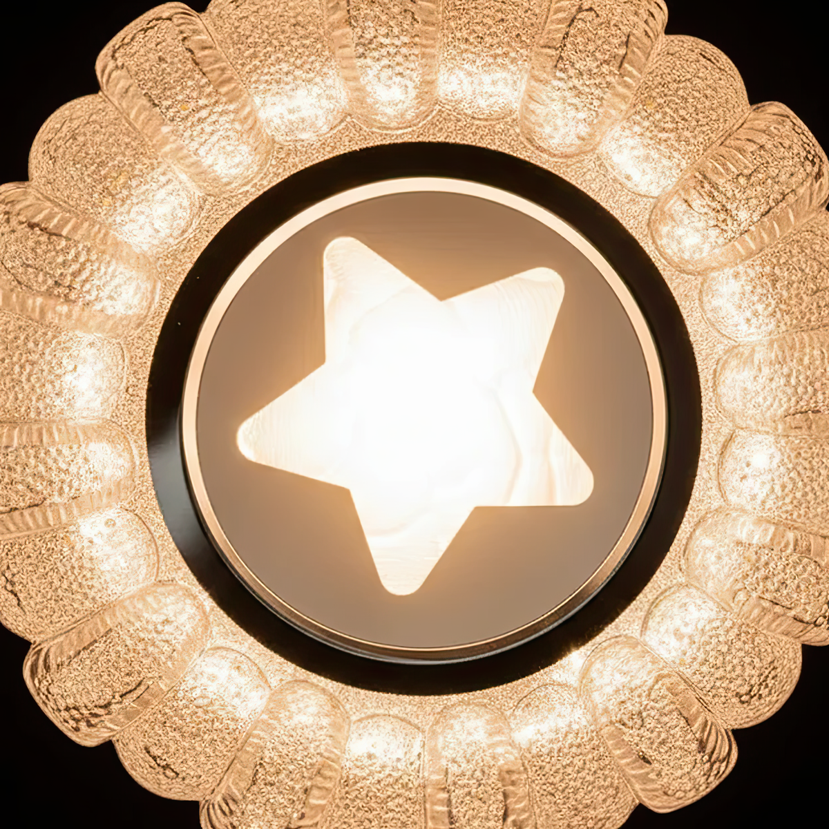 Lustra LED STARR Petito, 21W, Diametru 19cm, Lumina Calda/Neutra/Rece, Alb, Metal si Cristal