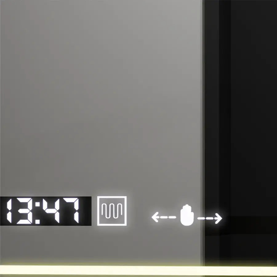 Oglinda LED Rectangulara, 80x60cm, Venezia Senzor MotionGlow Marcello, Sistem Dezaburire, Ceas & Termometru, Dimabila, imaginea 4