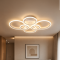LED Chandelier with Remote Control BETTY 82W, 6 Rings, Cool/Warm/Neutral Light, Dimmable, White