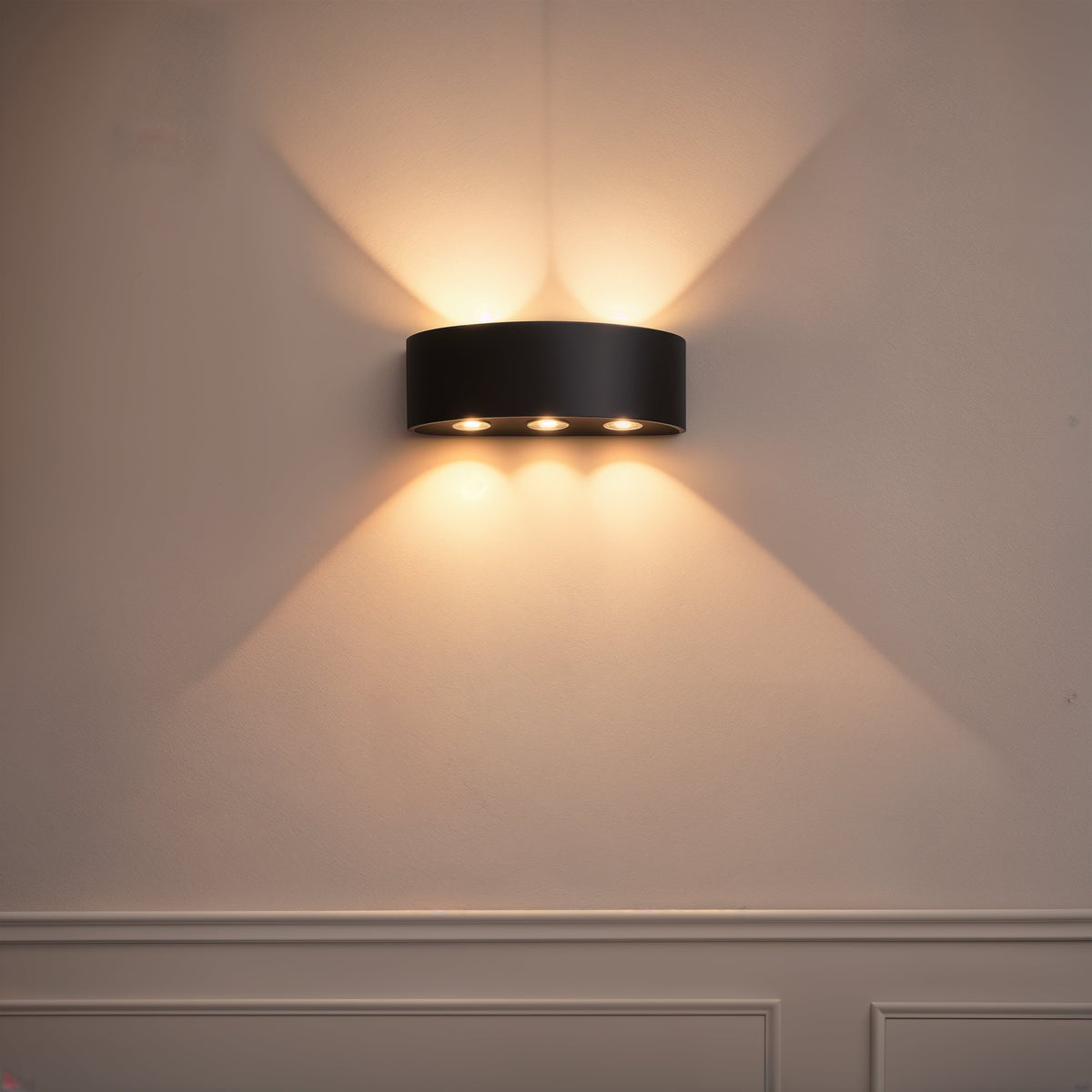 Aplica LED Exterior Ellis, 6W, 6 Surse de lumina, Lumina Calda, Negru, imaginea 1