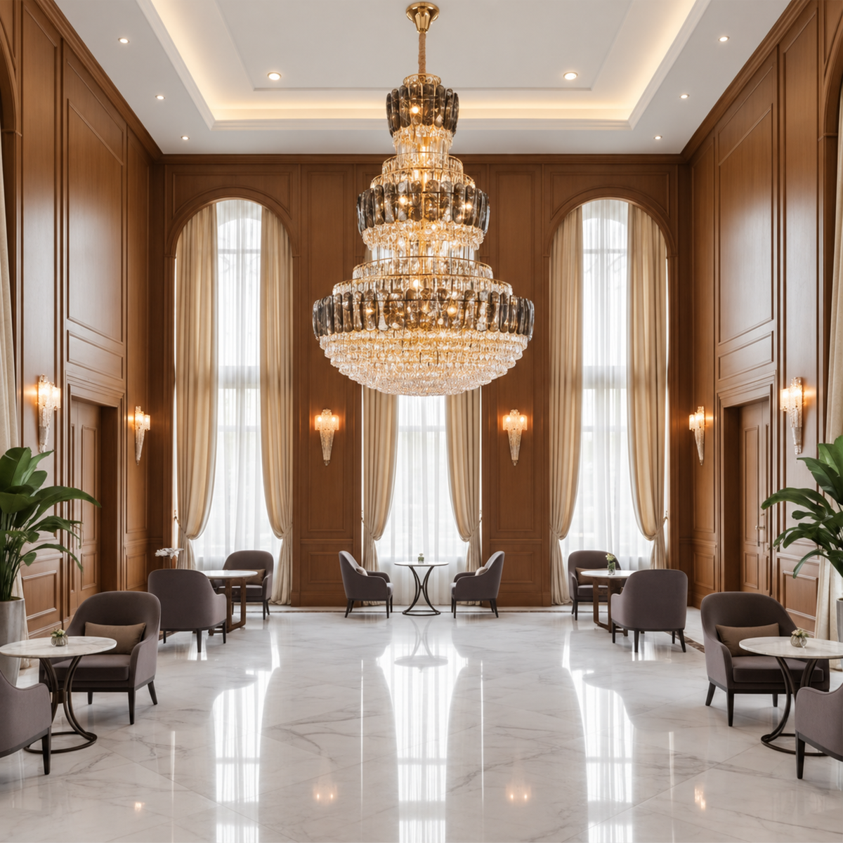 Candelabru Cristal VELIOR Supremo 40xE14, D100 cm, Auriu, Inaltime Reglabila, Metal si Cristal
