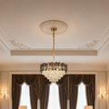 Candelabru Cristal AURUM Eleganza 9xE14, Diametru 50cm, Inaltime 35cm, Auriu Lucios, Inaltime Reglabila, Design Elegant