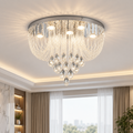 Candelabru LED Cristal MAGE Eleganza, 26W, Lumina Calda/Neutra/Rece, Diametru 50cm, Crom Lucios