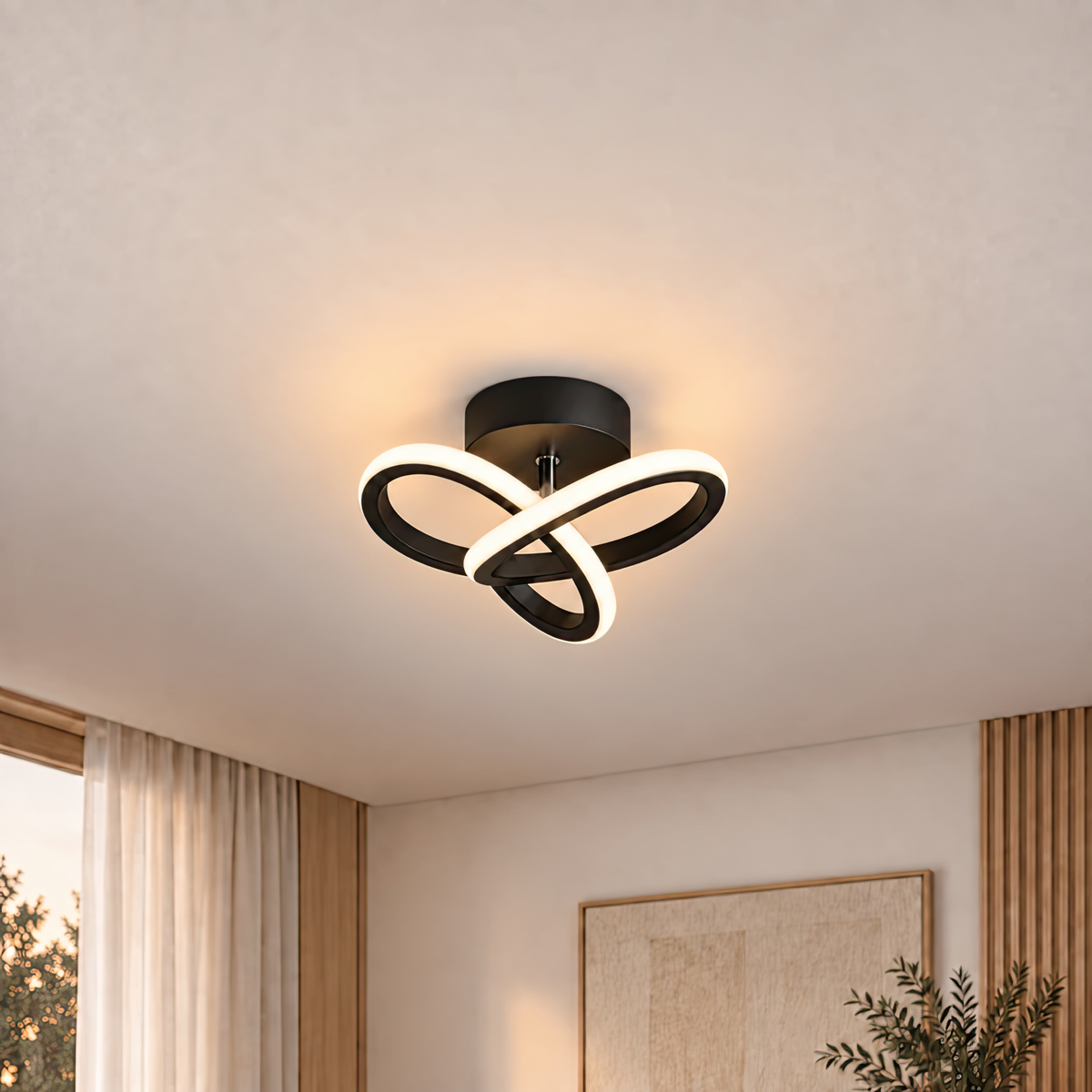 Lustra LED VERTEX Infinitum 13W, Lumina Rece/Calda/Neutra, Negru, imaginea 1