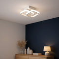 LED luster VERTEX Matrix, Prekrývajúce sa romby, Kovové rámy, 24 W, 2 romby, Studené/Teplé/Neutrálne svetlo 3000 K/4000 K/6000 K, Biela