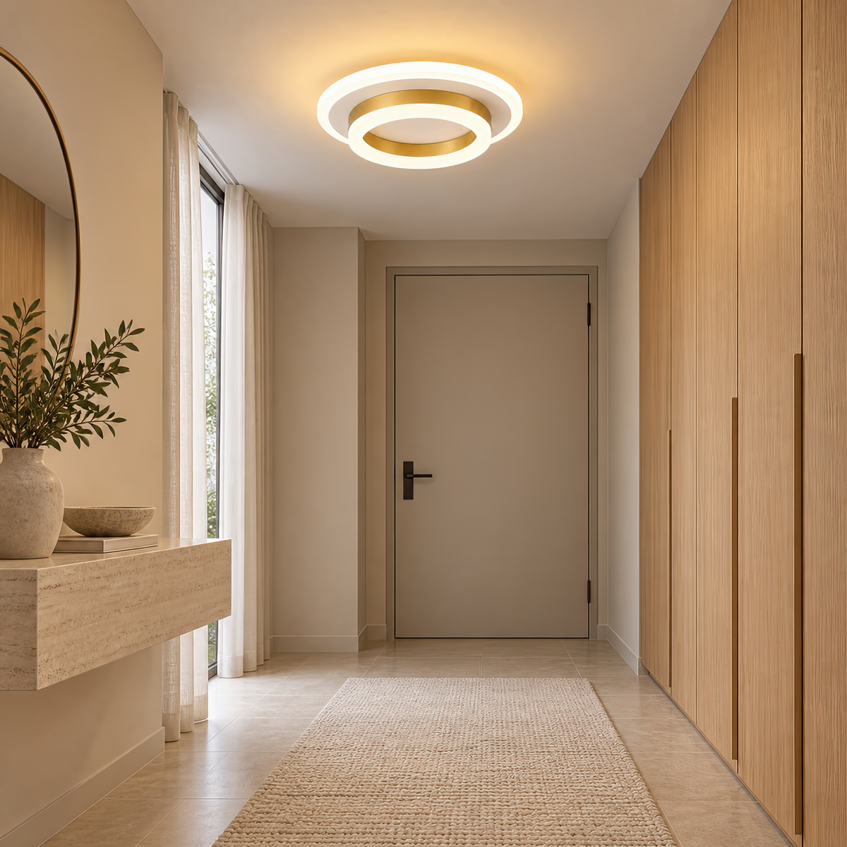 LED lustr SOLENA KROHLE 21W, priemer 20cm, svetlo Studené/Teplé/Neutrálne, Biela Zlatá, imaginea 9