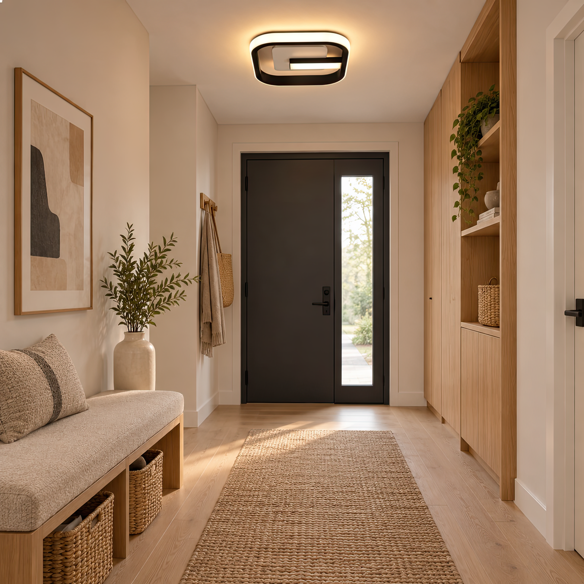 LED luster VICTORIA 19 W, štvorcový, studené/teplé/neuterálne svetlo, čierny, biely, imaginea 10