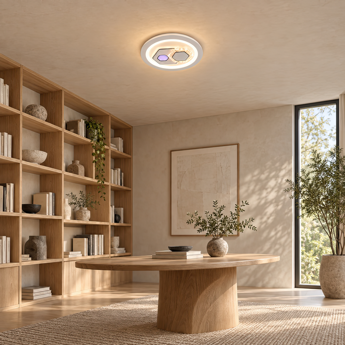 Lustra LED KATHLEEN RGB 16W, lumina Calda/Neutra, Alb, imaginea 9
