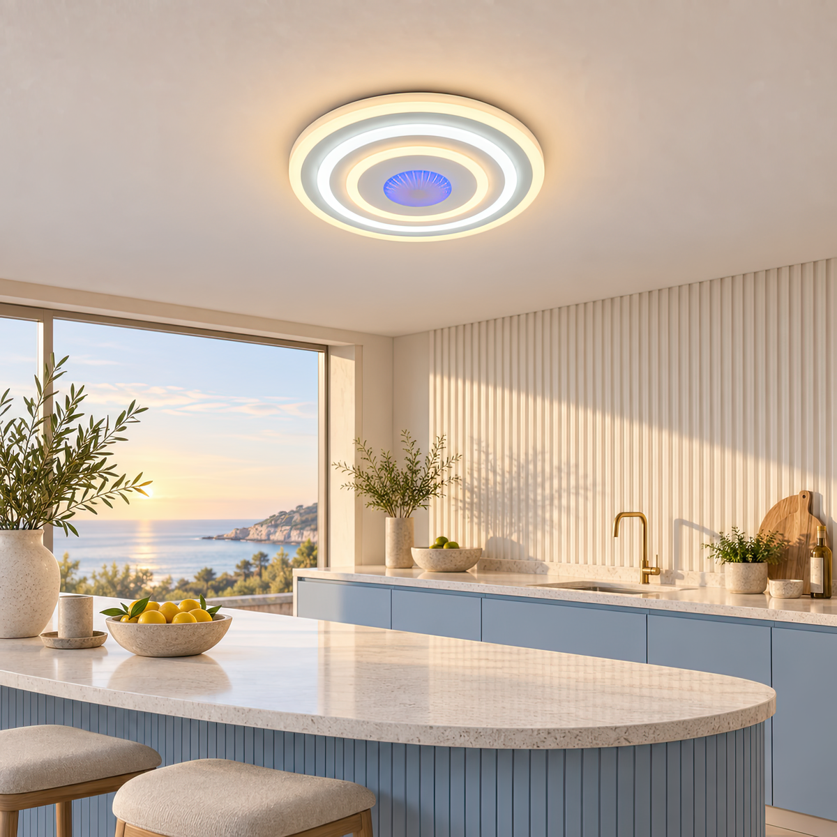 Lustra LED NIVARA 3D 20W, Diametru 30cm, lumina Rece/Calda/Neutra, Alb, imaginea 10