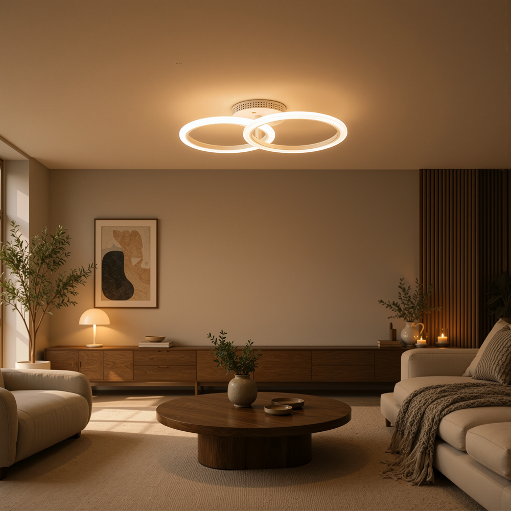 LED luster s diaľkovým ovládačom BETTY 27 W, 2 kruhy, studené/teplé/neuterálne svetlo, stm dimovateľný, biely, imaginea 9