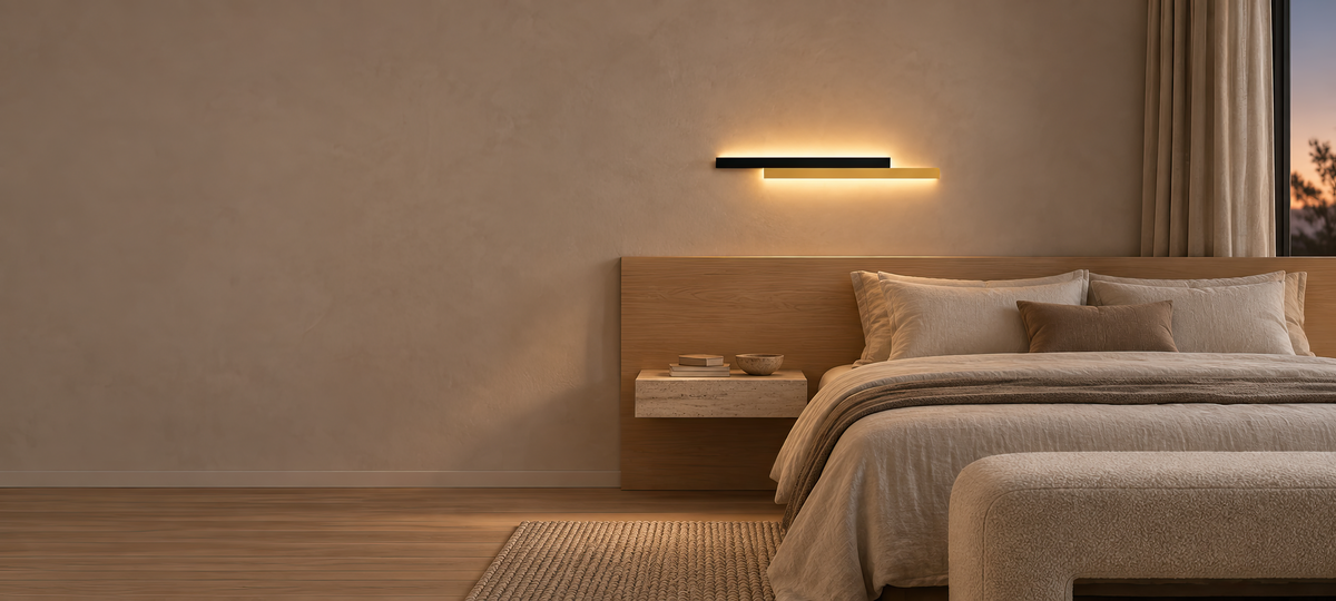 Aplica LED LINIUS 29W, 2 Elemente, Liniara, Lumina Calda/Neutra/Rece, Auriu Negru, imaginea 11