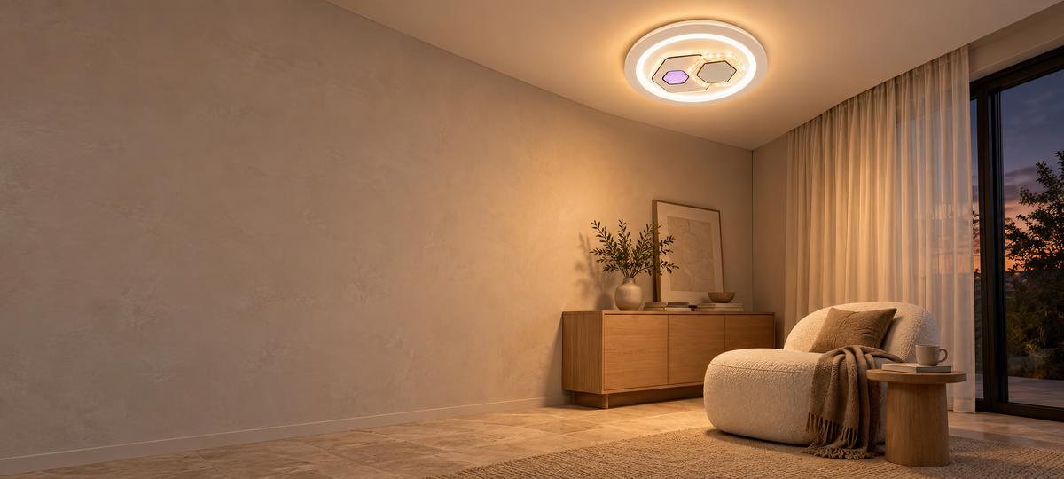 Lustra LED KATHLEEN RGB 16W, lumina Calda/Neutra, Alb, imaginea 10