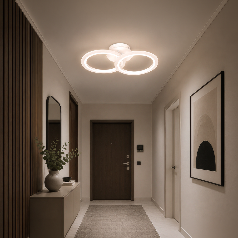 LED luster s diaľkovým ovládačom BETTY 27 W, 2 kruhy, studené/teplé/neuterálne svetlo, stm dimovateľný, biely, imaginea 10
