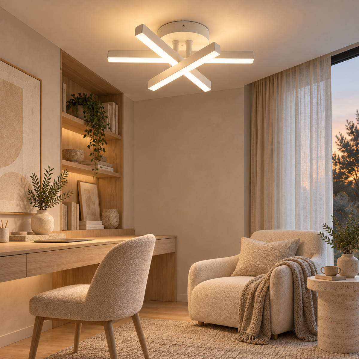 Diego LED Chandelier, 26W, White, Metal, Cool/Warm/Neutral Light, imaginea 12