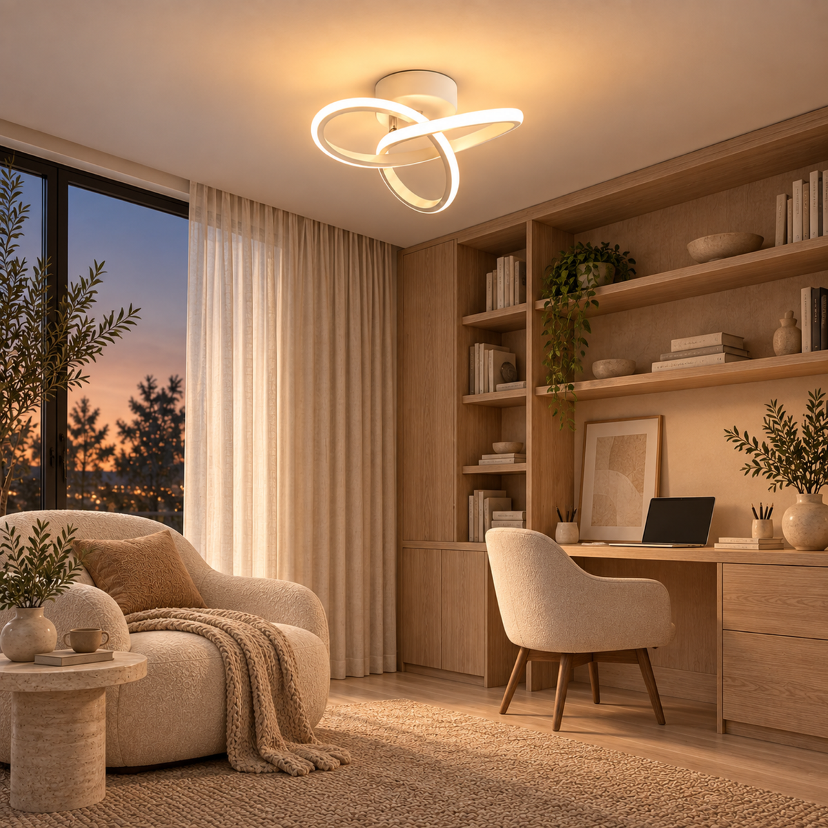 LED Chandelier VERTEX Infinitum 13W, Cold/Warm/Neutral Light, White, imaginea 12