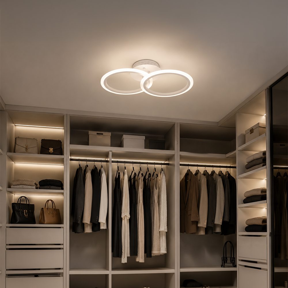 LED luster s diaľkovým ovládačom BETTY 27 W, 2 kruhy, studené/teplé/neuterálne svetlo, stm dimovateľný, biely, imaginea 11