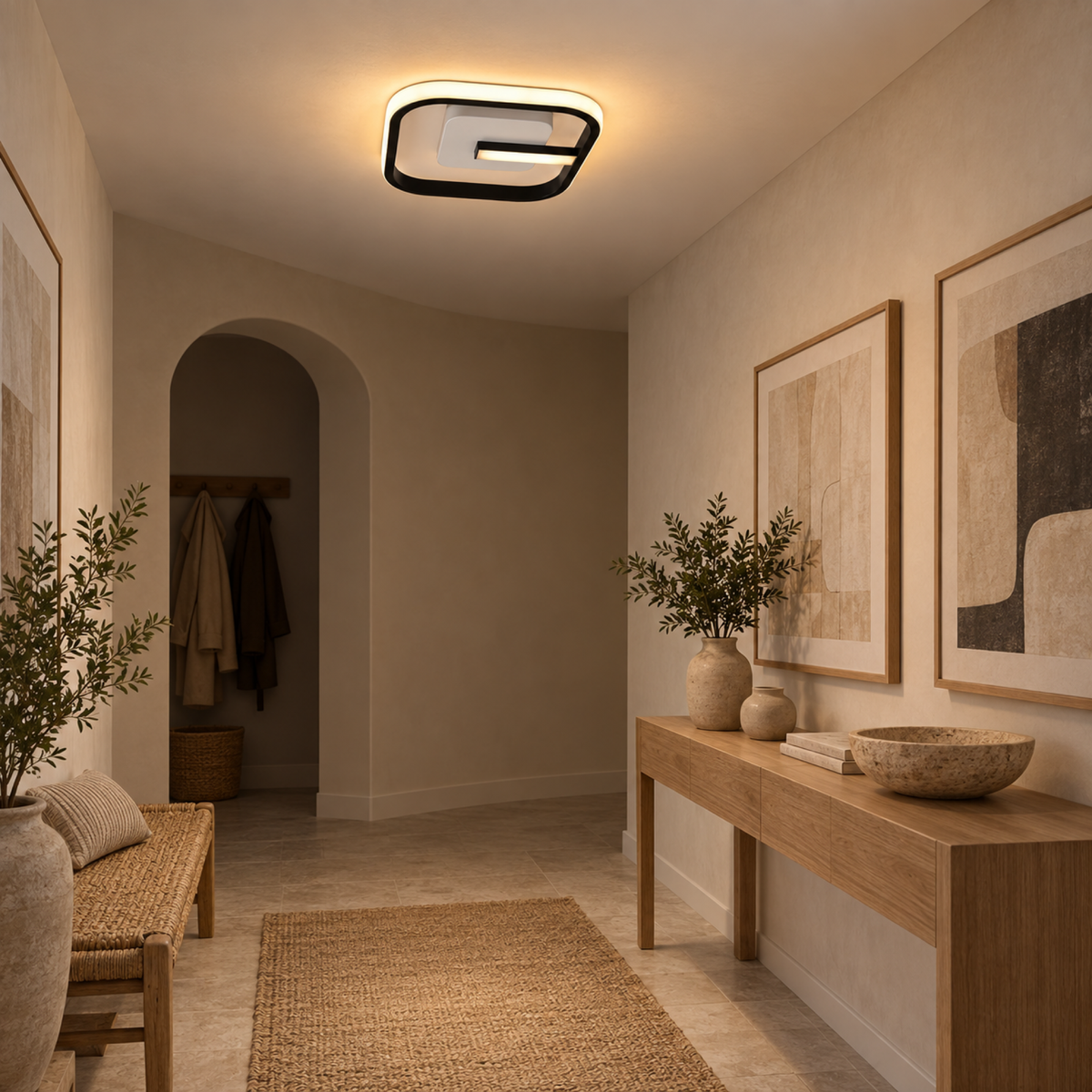 LED luster VICTORIA 19 W, štvorcový, studené/teplé/neuterálne svetlo, čierny, biely, imaginea 14