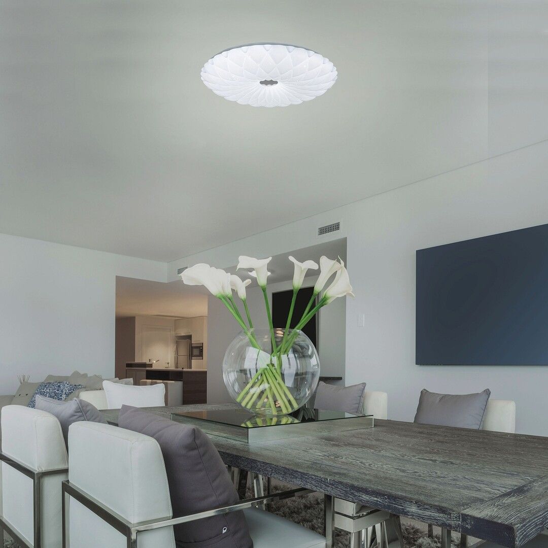 Plafonieră LED 23 cm, 22W, 3000K / 4000K / 6000K, Alb, Metal si Acril PL154/23