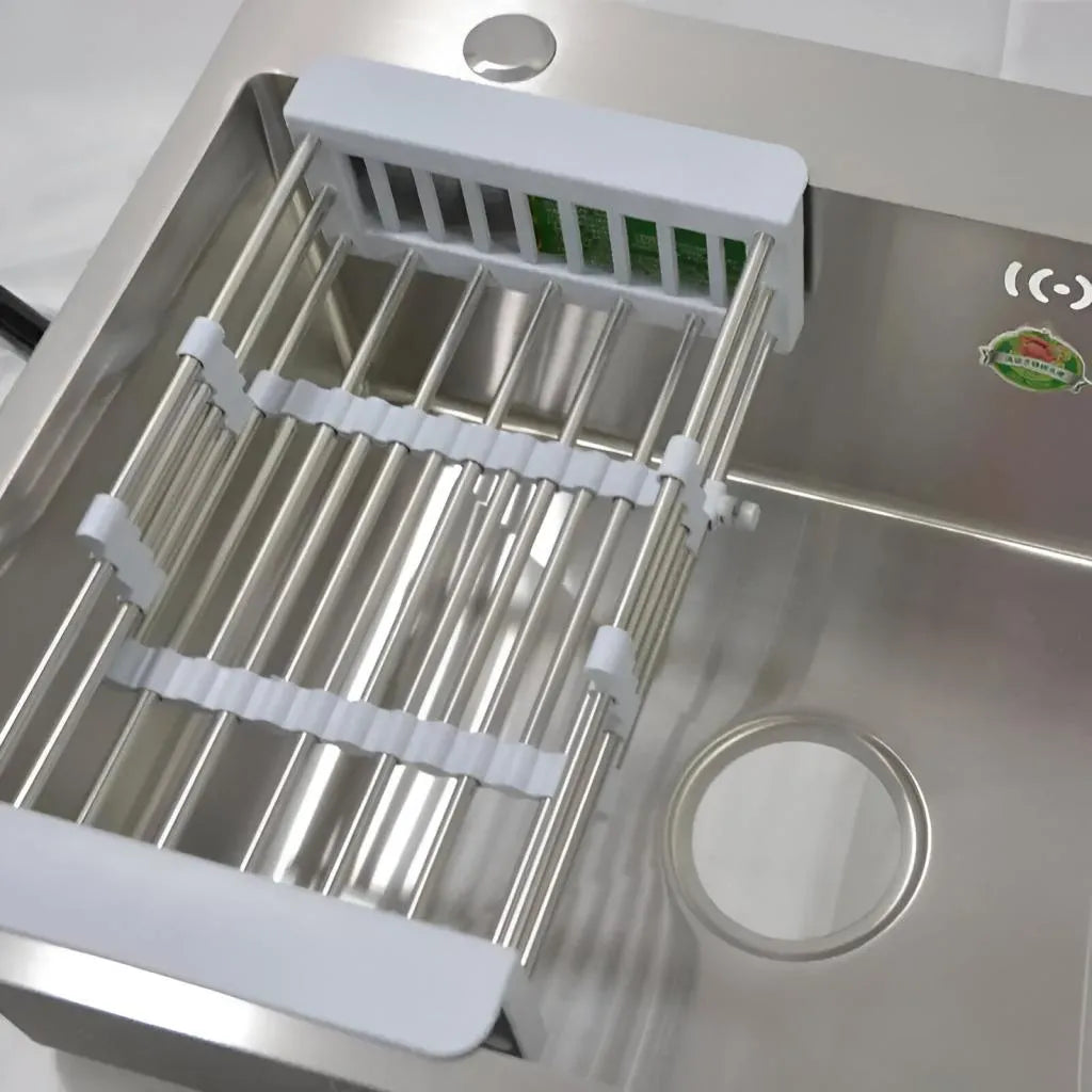 Chiuveta Bucatarie Inox, 50x40X21cm, Cu Accesorii, Inox Periat