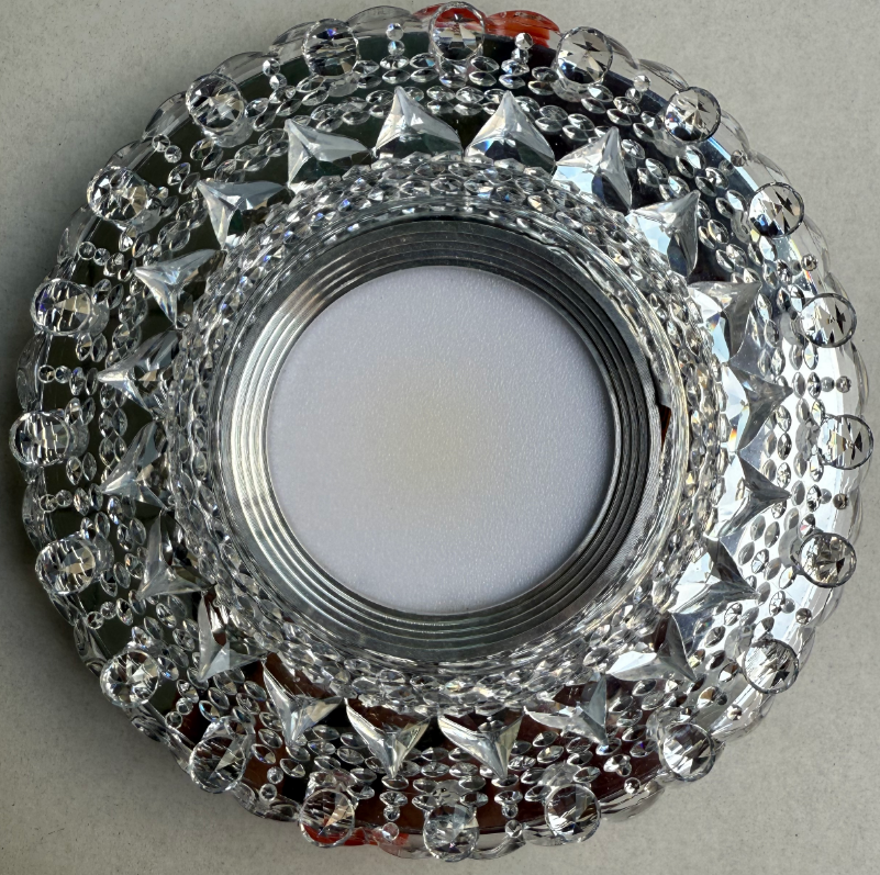 Spot LED ORBITA, 5W, Rotund, Lumina Rece + RGB, Alb, Rasina si Sticla SL684WH