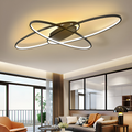 LED luster s diaľkovým ovládačom ORBITA 74 W, 3 svetelné zdroje, oválny, studené/teplé/neuterálne svetlo, stmívateľný, čierny