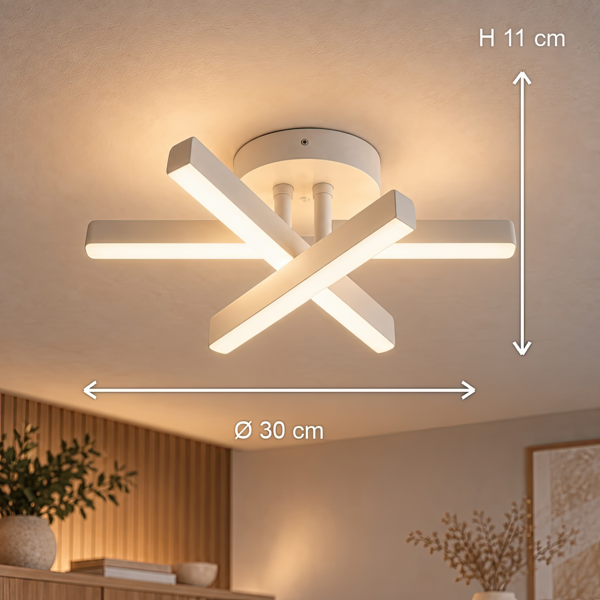 Diego LED Chandelier, 26W, White, Metal, Cool/Warm/Neutral Light, imaginea 4