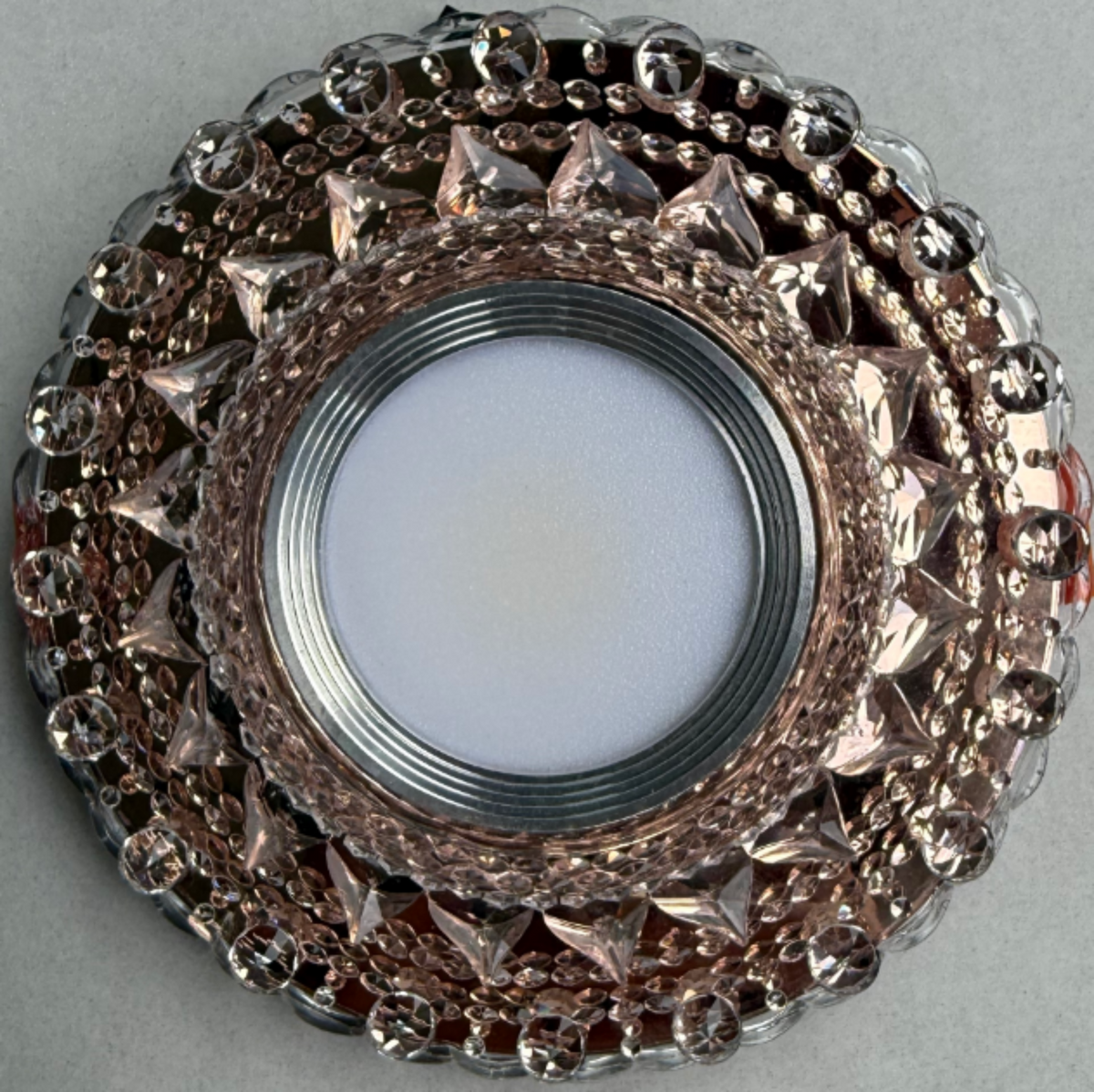 Spot LED ORBITA, 5W, Rotund, Lumina Rece / Calda, Bronz Antichizat, Rasina si Sticla SL684AB