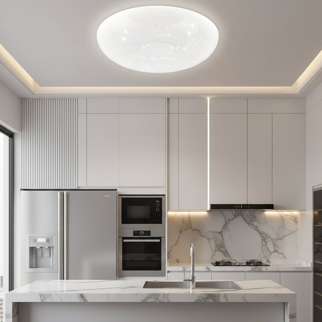 Plafonieră LED 35 cm, 31W, 3000K / 4000K / 6000K, Alb, Metal si Acril PL157/35
