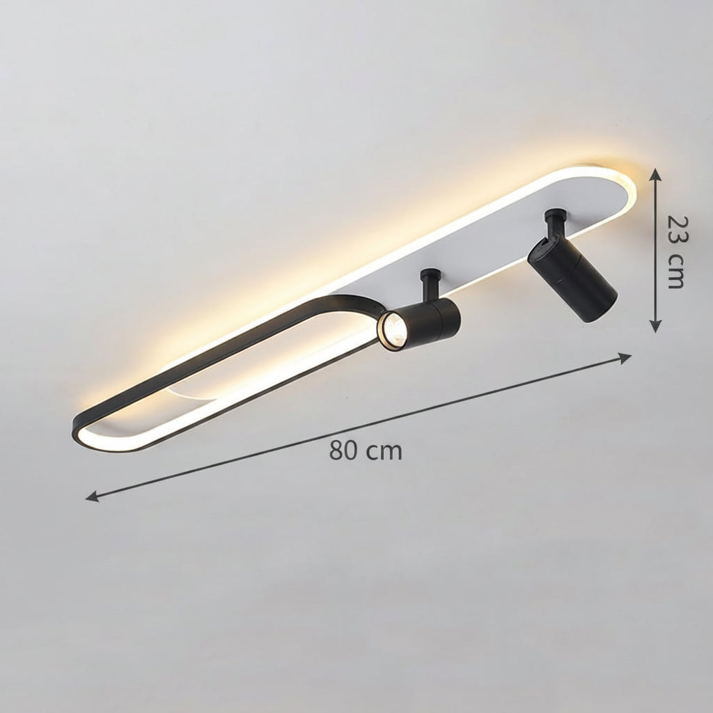 FISSO Camilla 69W Dimmable LED Chandelier, Cool/Warm/Neutral Light, Black, imaginea 7