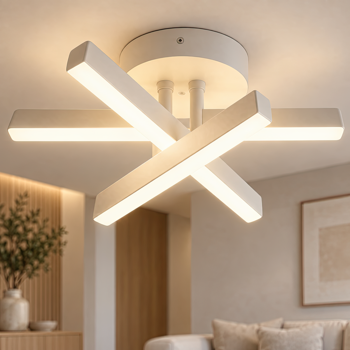 Diego LED Chandelier, 26W, White, Metal, Cool/Warm/Neutral Light, imaginea 2
