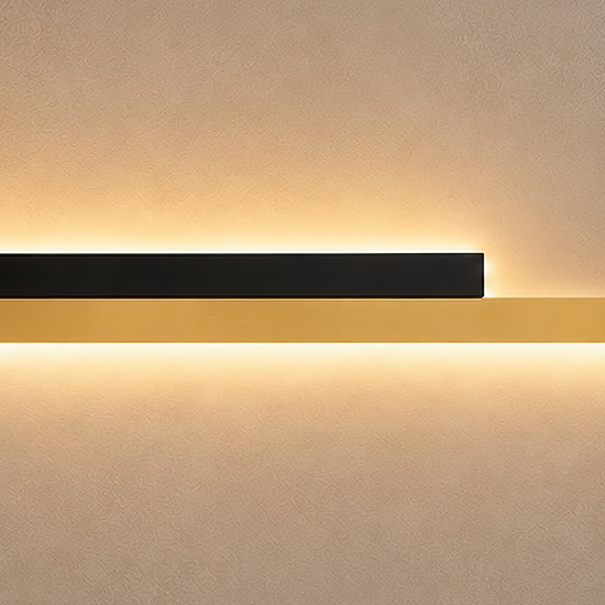 Aplica LED LINIUS 29W, 2 Elemente, Liniara, Lumina Calda/Neutra/Rece, Auriu Negru, imaginea 2