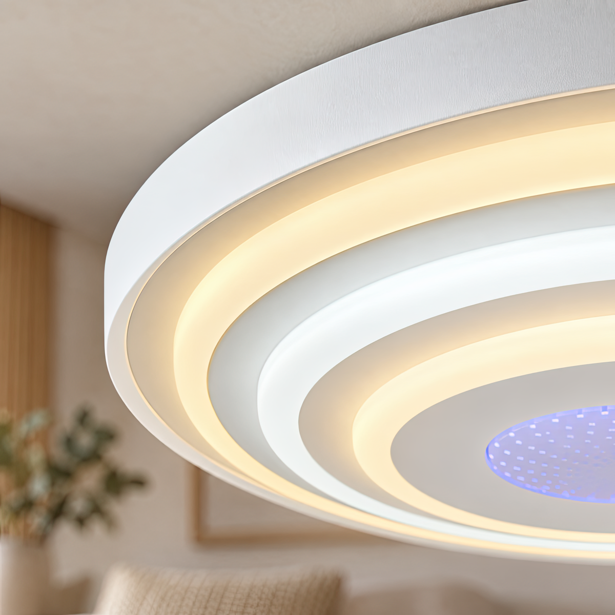 Lustra LED NIVARA 3D 20W, Diametru 30cm, lumina Rece/Calda/Neutra, Alb, imaginea 2