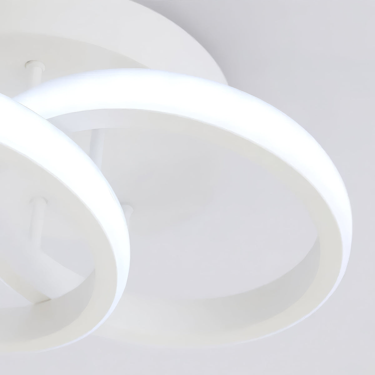 Lustra LED VERTEX CIRCULA 21W, 2 Cercuri, Rame Metalice, lumina Rece/Calda/Neutra, Alb, imaginea 2