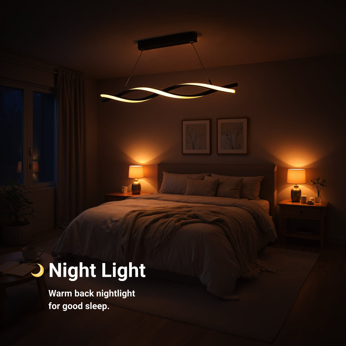 LED Zvisajúci luster s diaľkovým ovládačom, FLUX, 27 W, 97 cm, studené/teplé/neuterálne svetlo 3000 K/4000 K/6000 K, stmívateľný, čierny, nastaviteľná výška, imaginea 6
