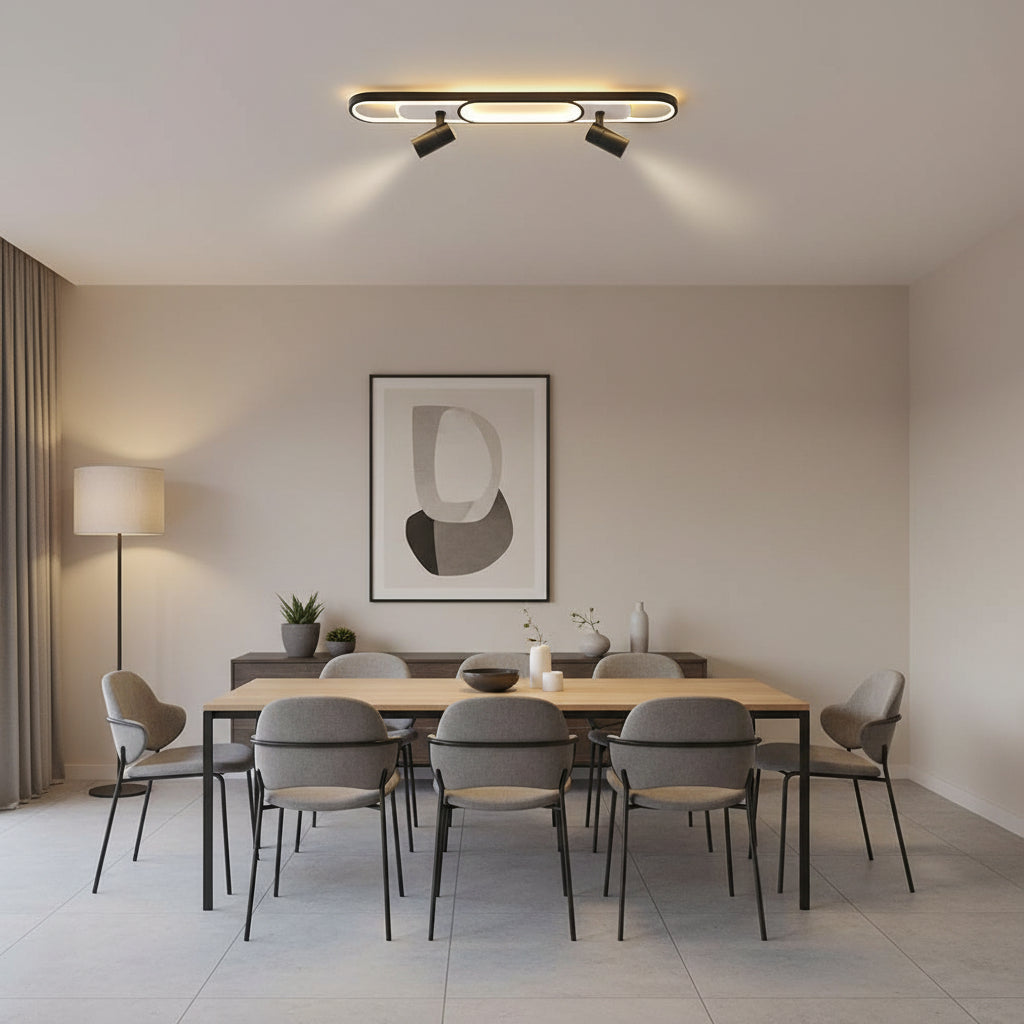 Lustra LED Reglabil FISSO Camilla 69W, lumina Rece/Calda/Neutra, Negru, imaginea 2